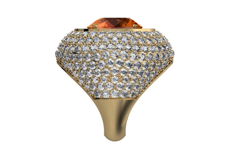 Amira Citrine & Diamond Cocktail Ring